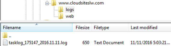 logs directory