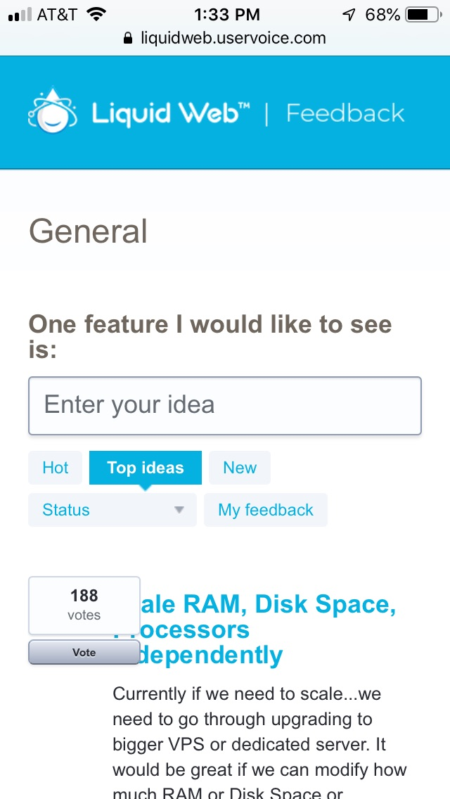 feedback home page