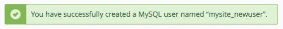 user added success message