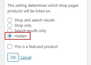 radio button hidden