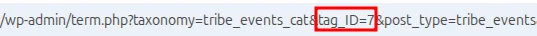 Finding a category ID in the WordPress dashboard