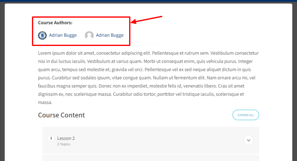 Frontend Instructor List View