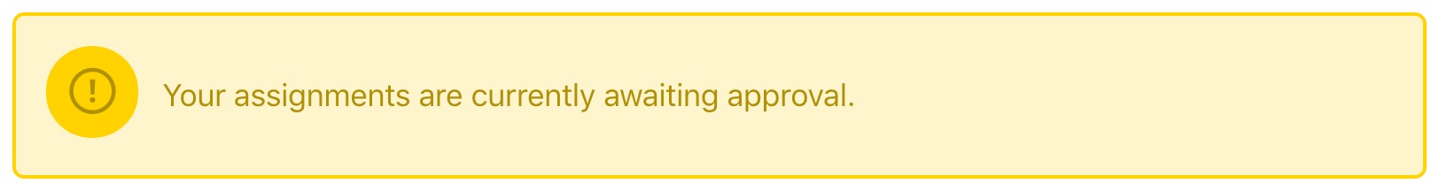 LearnDash assignments awaiting approval message