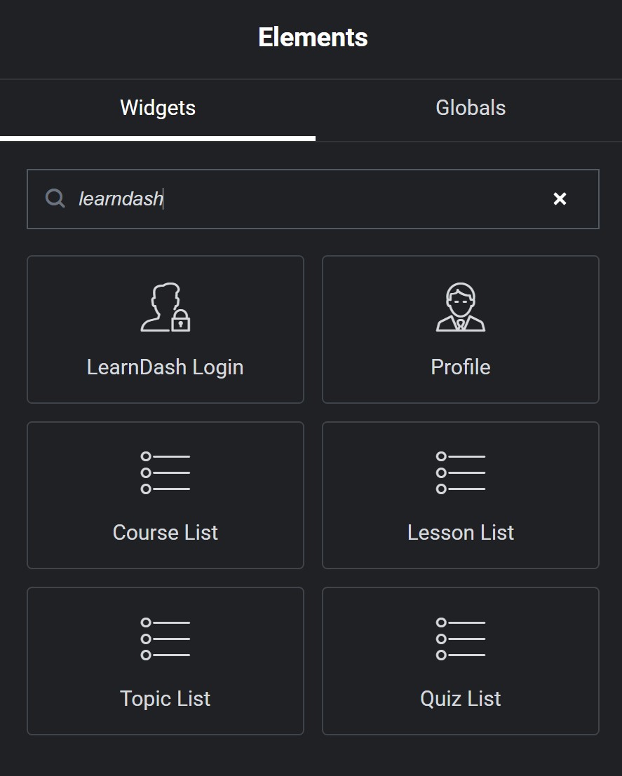  LearnDash Elementor Widgets