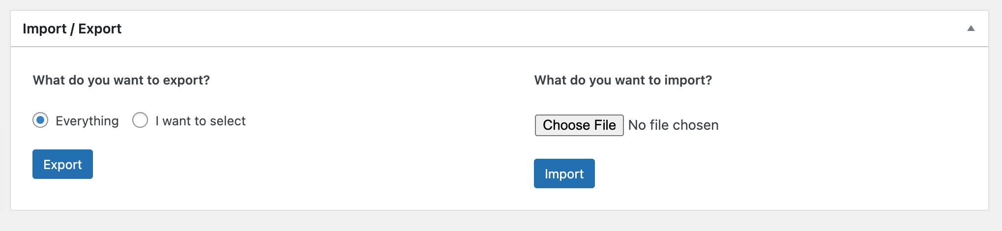 LearnDash Import / Export page
