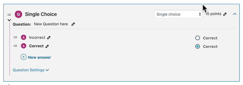 How to edit question points in quiz builder