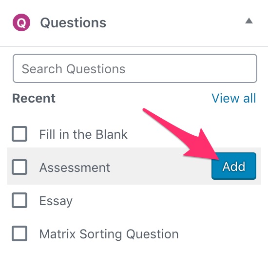 How to add a single question to a LearnDash quiz
