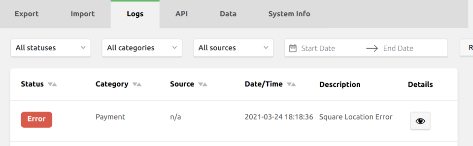 GiveWP Payment Error Logs