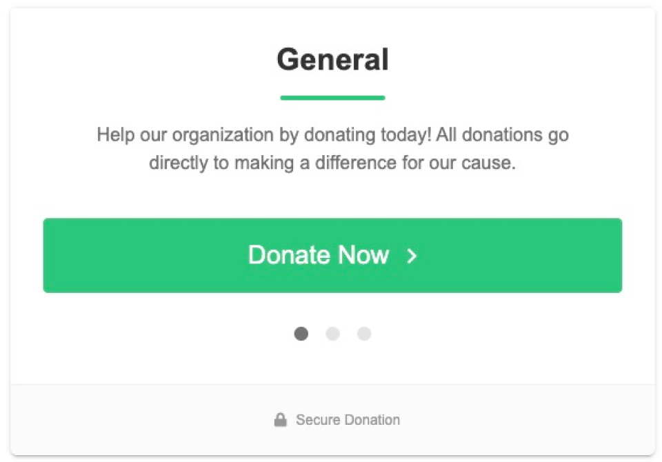 Step one of the multi-step donation form