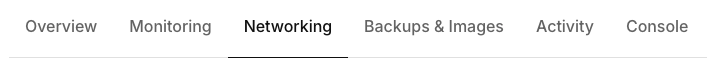 networking tab in portal.liquidweb.com