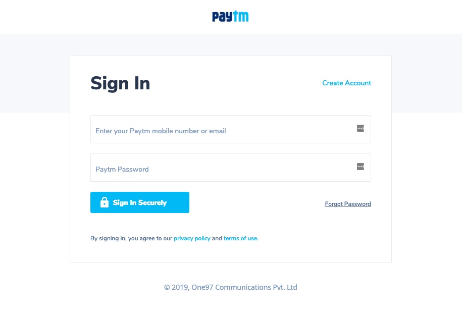 Log in to Paytm at https://dashboard.paytm.com to obtain your API keys.