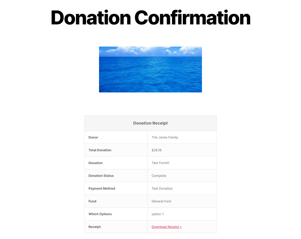 PDF receipt link for GiveWP legacy template