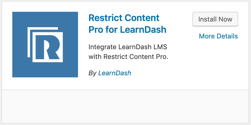 Restrict Content Pro LearnDash plugin card