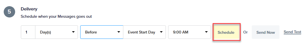 The Schedule for later date and time picker in Promoter