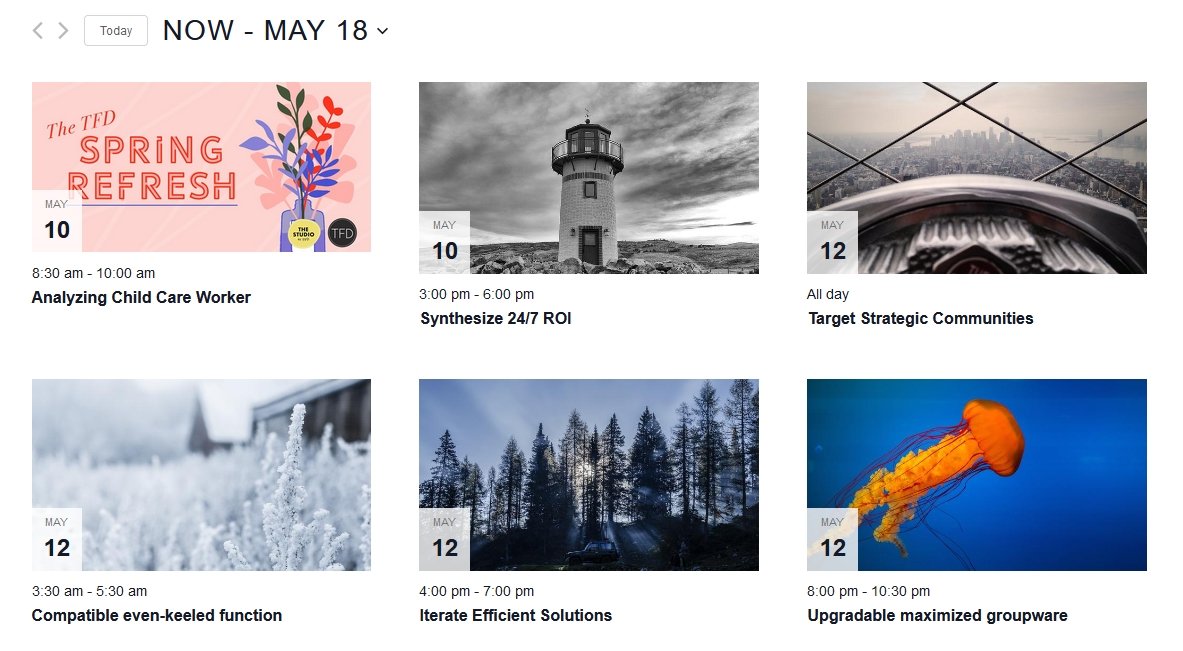 Photo View with the date tag now overlaid on the bottom-left corner of each event image