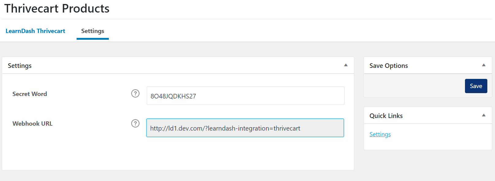 Add Secret Word from ThriveCart to WordPress