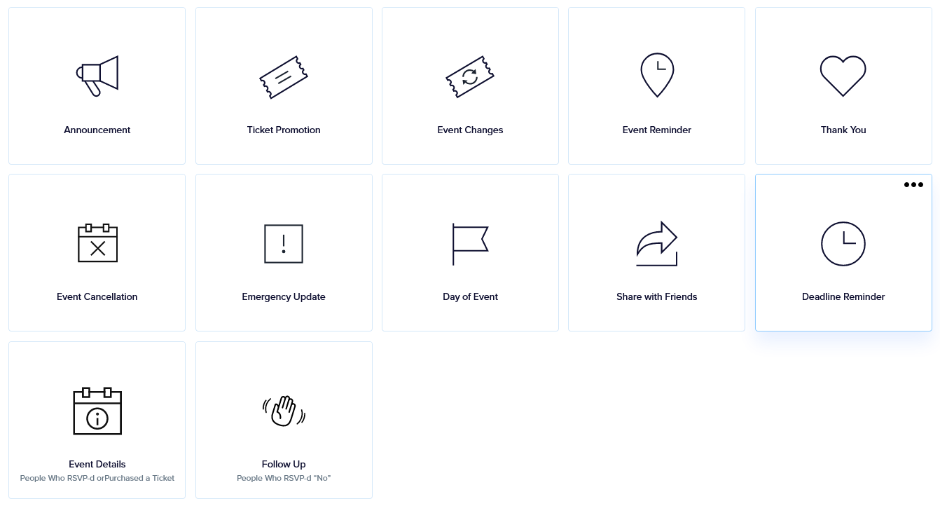 The Promoter Shortcuts page showing the twelve default shortcuts