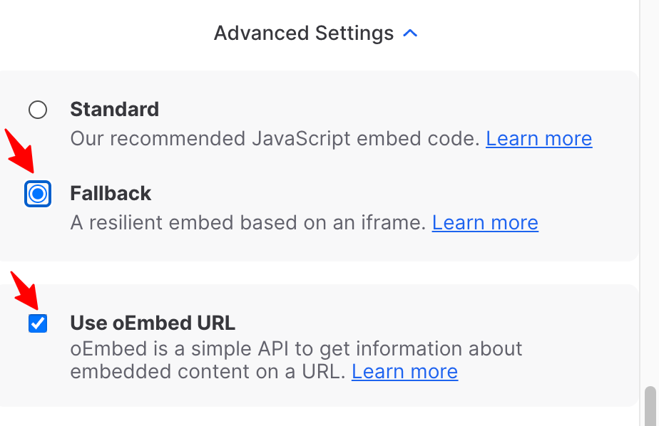 Wistia Video Embed Advanced Settings