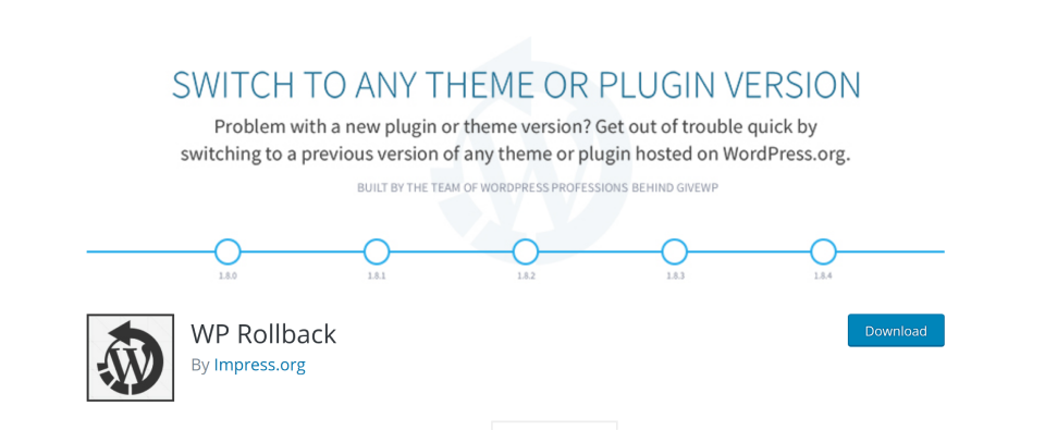 wp-rollback plugin on wordpress.org