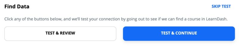 Choose whether or not to test your connection