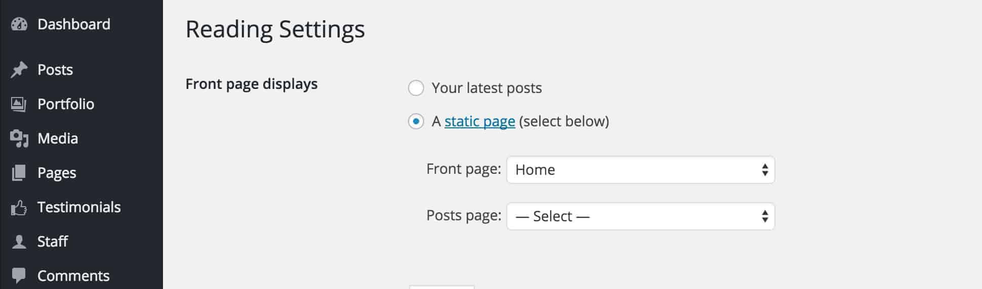 Set Homepage Display